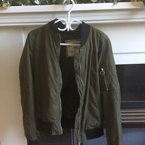 green garage bomber jacket